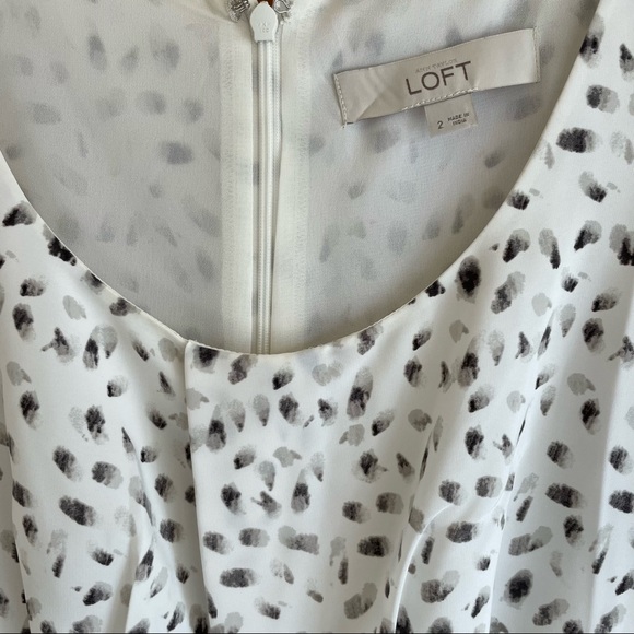 Loft Gray Black, and White A-line Cocktail Dress, sz 2. - Picture 7 of 8